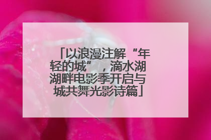 以浪漫注解“年轻的城”，滴水湖湖畔电影季开启与城共舞光影诗篇