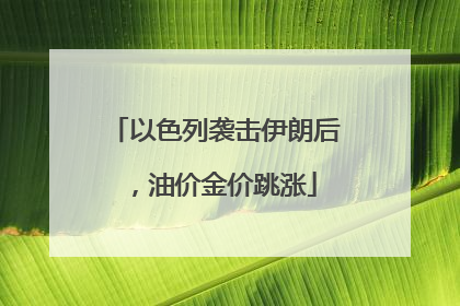 以色列袭击伊朗后，油价金价跳涨