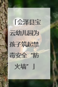 会泽县宝云幼儿园为孩子筑起禁毒安全“防火墙”