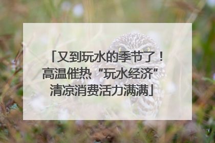 又到玩水的季节了！高温催热“玩水经济” 清凉消费活力满满