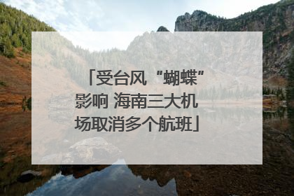 受台风“蝴蝶”影响 海南三大机场取消多个航班
