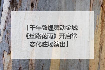 千年敦煌舞动金城《丝路花雨》开启常态化驻场演出
