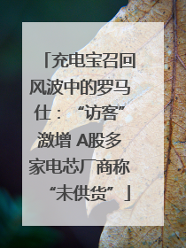 充电宝召回风波中的罗马仕：“访客”激增 A股多家电芯厂商称“未供货”