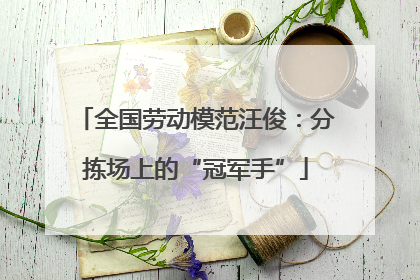 全国劳动模范汪俊：分拣场上的“冠军手”