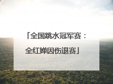 全国跳水冠军赛：全红婵因伤退赛
