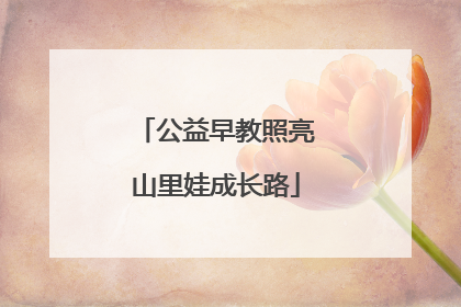 公益早教照亮山里娃成长路