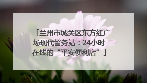 兰州市城关区东方红广场现代警务站：24小时在线的“平安便利店”