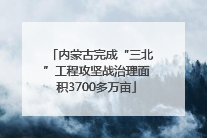 内蒙古完成“三北”工程攻坚战治理面积3700多万亩