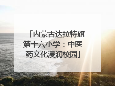 内蒙古达拉特旗第十六小学：中医药文化浸润校园