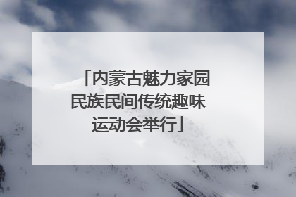 内蒙古魅力家园民族民间传统趣味运动会举行