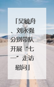 吴毓舟、刘永强分别带队开展“七一”走访慰问