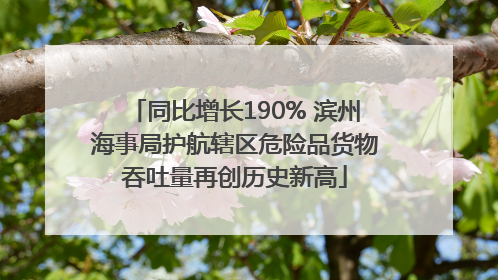 同比增长190% 滨州海事局护航辖区危险品货物吞吐量再创历史新高