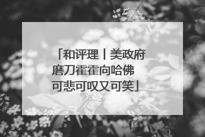 和评理丨美政府磨刀霍霍向哈佛 可悲可叹又可笑