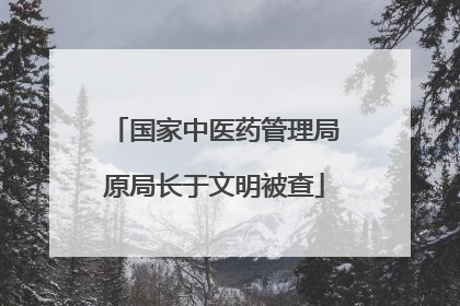 国家中医药管理局原局长于文明被查
