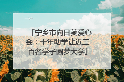 宁乡市向日葵爱心会：十年助学让近三百名学子圆梦大学