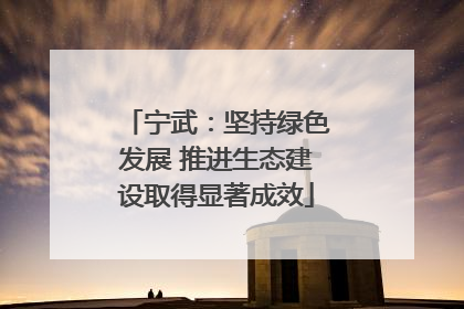 宁武：坚持绿色发展 推进生态建设取得显著成效