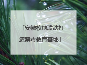 安徽校地联动打造禁毒教育基地
