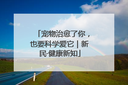宠物治愈了你，也要科学爱它｜新民·健康新知