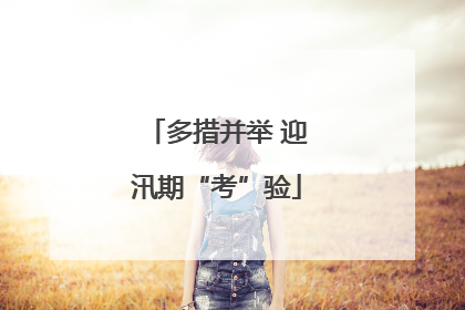 多措并举 迎汛期“考”验
