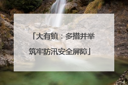 大有镇：多措并举筑牢防汛安全屏障