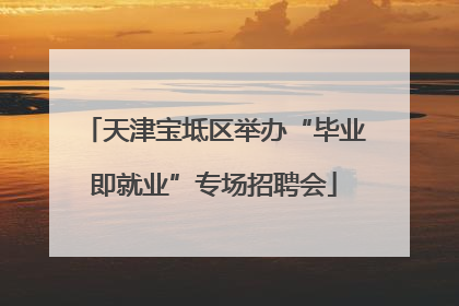 天津宝坻区举办“毕业即就业”专场招聘会
