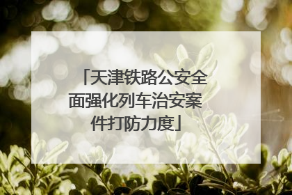 天津铁路公安全面强化列车治安案件打防力度
