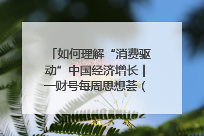 如何理解“消费驱动”中国经济增长｜一财号每周思想荟（第22期）