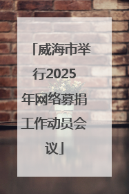 威海市举行2025年网络募捐工作动员会议