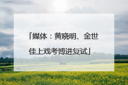 媒体：黄晓明、金世佳上戏考博进复试