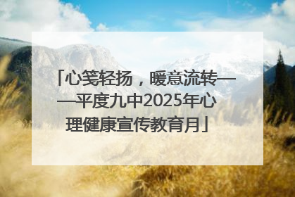 心笺轻扬，暖意流转——平度九中2025年心理健康宣传教育月