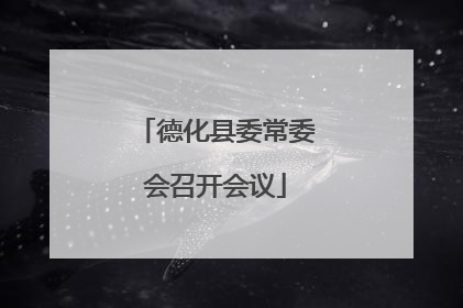 德化县委常委会召开会议