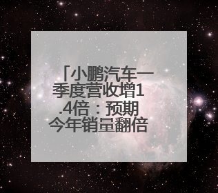 小鹏汽车一季度营收增1.4倍：预期今年销量翻倍，四季度实现盈利