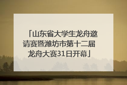 山东省大学生龙舟邀请赛暨潍坊市第十二届龙舟大赛31日开幕