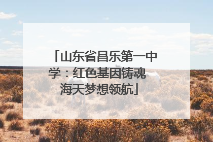 山东省昌乐第一中学：红色基因铸魂 海天梦想领航