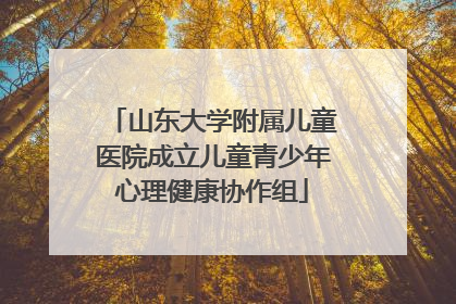 山东大学附属儿童医院成立儿童青少年心理健康协作组