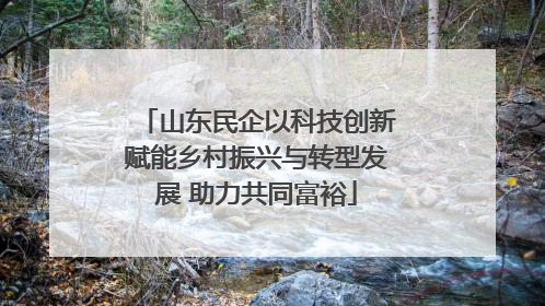山东民企以科技创新赋能乡村振兴与转型发展 助力共同富裕