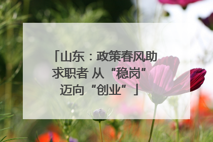 山东：政策春风助求职者 从“稳岗”迈向“创业”