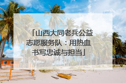 山西大同老兵公益志愿服务队：用热血书写忠诚与担当