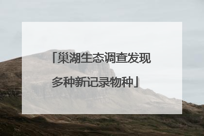 巢湖生态调查发现多种新记录物种
