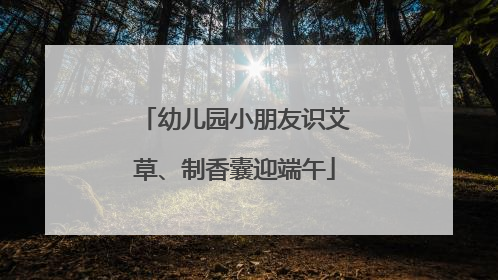 幼儿园小朋友识艾草、制香囊迎端午