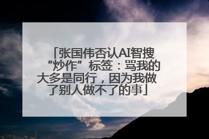 张国伟否认AI智搜“炒作”标签:骂我的大多是同行,因为我做了别人做不了的事
