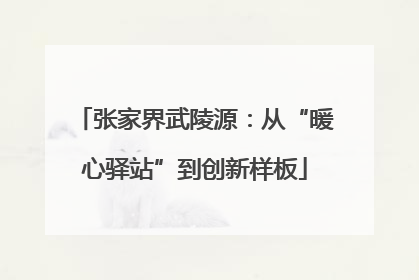 张家界武陵源：从“暖心驿站”到创新样板