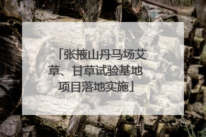 张掖山丹马场艾草、甘草试验基地项目落地实施