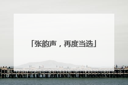 张韵声，再度当选