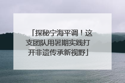 探秘宁海平调！这支团队用暑期实践打开非遗传承新视野