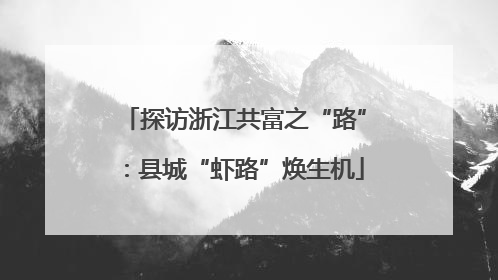 探访浙江共富之“路”：县城“虾路”焕生机