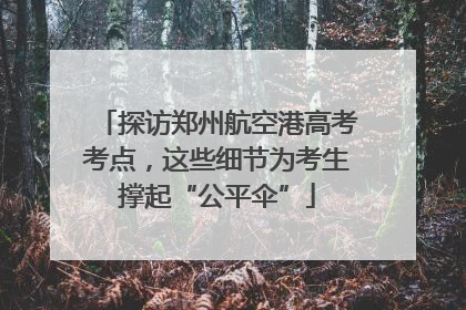 探访郑州航空港高考考点，这些细节为考生撑起“公平伞”