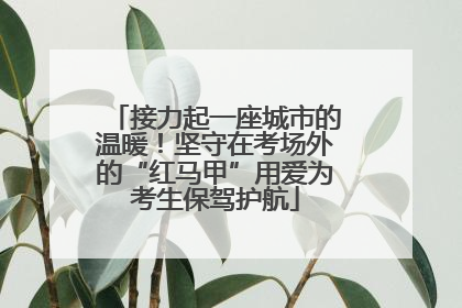 接力起一座城市的温暖！坚守在考场外的“红马甲”用爱为考生保驾护航