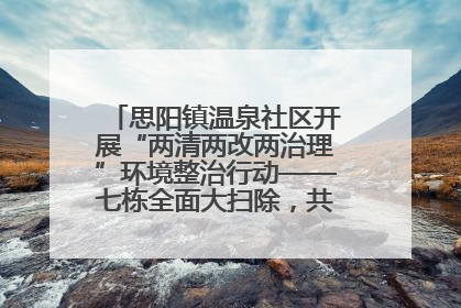 思阳镇温泉社区开展“两清两改两治理”环境整治行动——七栋全面大扫除，共建洁净家园