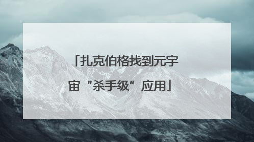 扎克伯格找到元宇宙“杀手级”应用